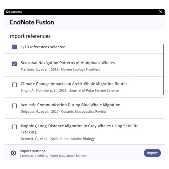 EndNote Fusion Browser Extension EndNote Fusion Browser Extension