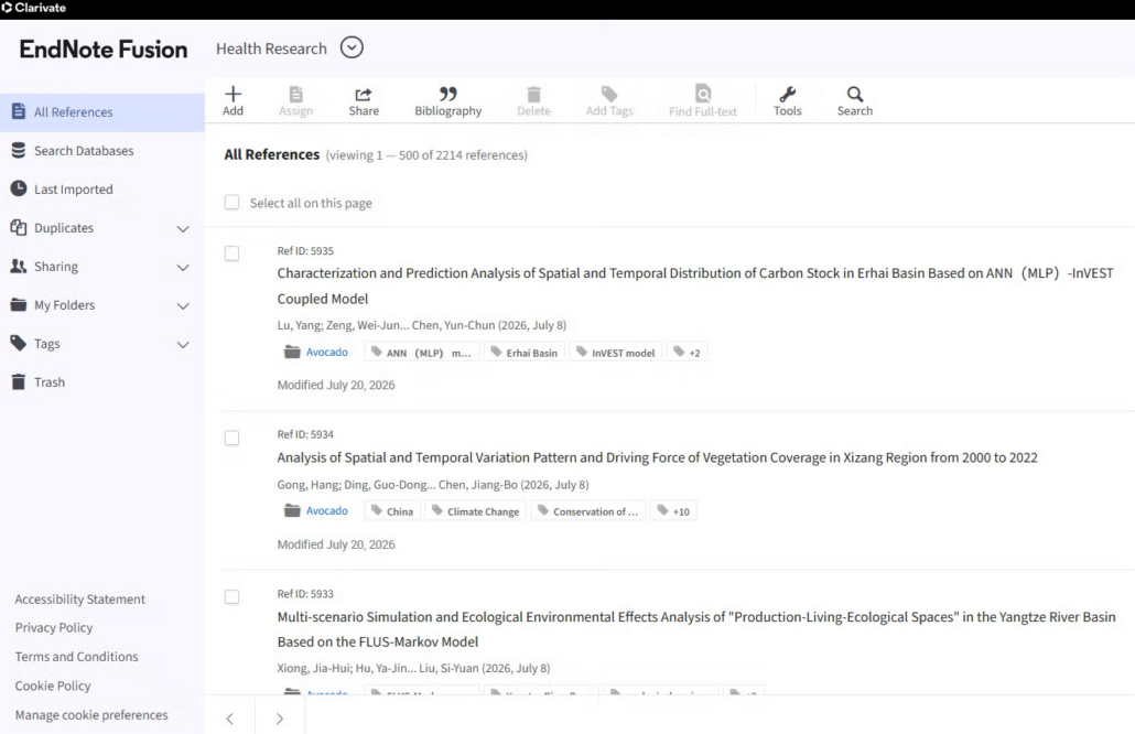 EndNote Fusion Library EndNote Fusion Library