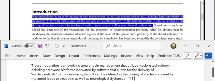 EndNote 2025 Cite from PDF